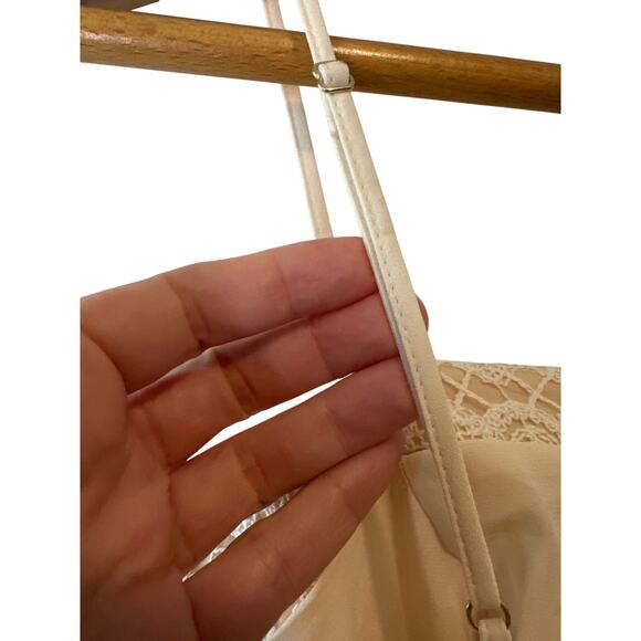 Anthropologie NWT Lace Basque Waist Fit & Flare Mini Dress Ivory Neutral Sz 6 - Picture 9 of 12